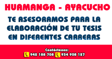 Asesoría de Tesis todas las Carreras en Ayacucho
