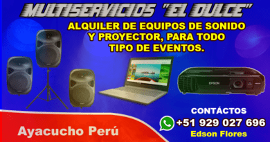 Alquiler de Equipos de Sonido y Proyector 2021