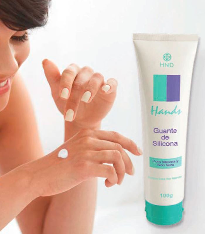 Guante de Silicona crema para las manos