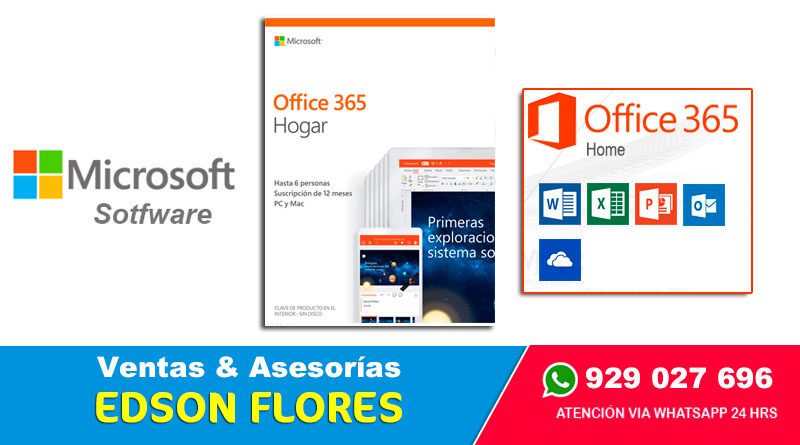 MICROSOFT OFFICE 365 Home 6 para Usuarios Ayacucho Surquillo