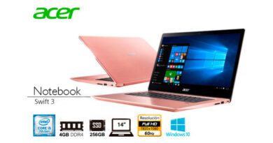 LAPTOP Ci5 ACER Swift3 7ma 4/256/14/w10 Rosa Sakur